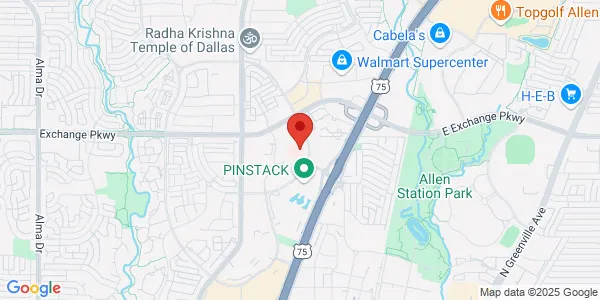 Map of 1111 Raintree Cir Ste 100 Allen, TX 75013