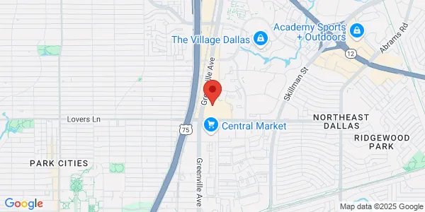 Map of 5500 Greenville Ave Ste 1100 Dallas, TX 75206