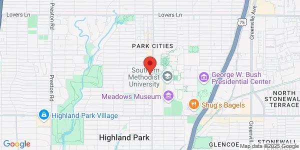 Map of 6215 Hillcrest Ave Dallas, TX 75205