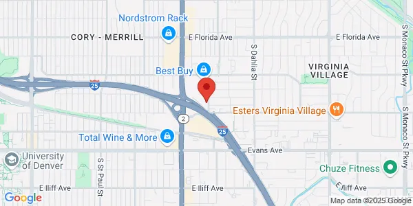 Map of 1873 S Bellaire St Denver, CO 80222