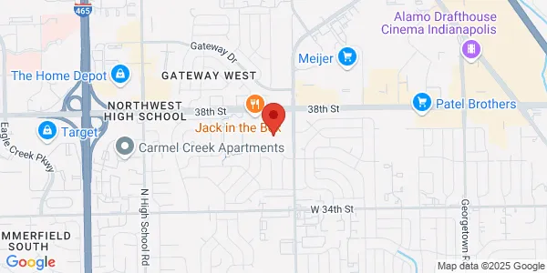 Map of 5515 W 38th St Indianapolis, IN 46254