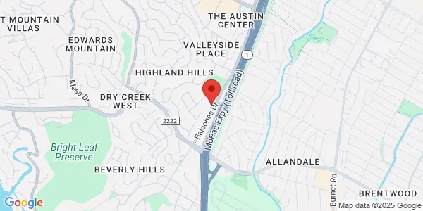Map of 5900 Balcones Dr Ste 16664 Austin, TX 78731
