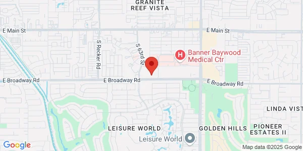 Map of 6424 E Broadway Rd Ste 101 Mesa, AZ 85206