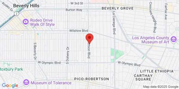 Map of 242 S Robertson Blvd Beverly Hills, CA 90211