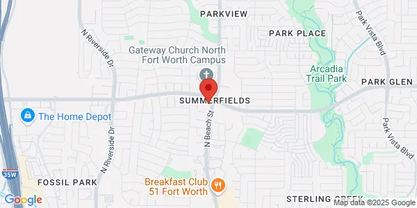 Map of 7367 N Beach St Fort Worth, TX 76137