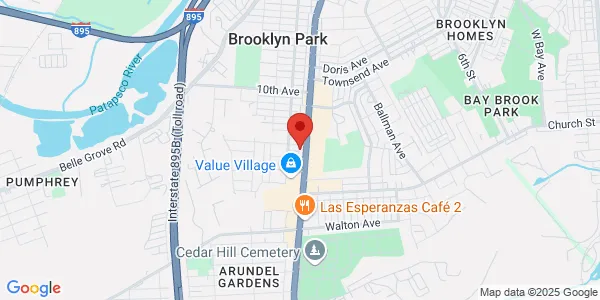 Map of 5400 Ritchie Hwy Brooklyn Park, MD 21225