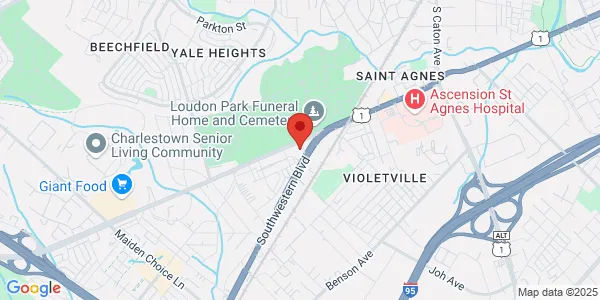 Map of 3815 Wilkens Ave Baltimore, MD 21229
