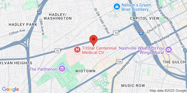 Map of 326 21st Ave N Nashville, TN 37203
