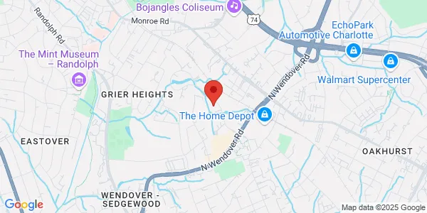 Map of 3626 Latrobe Dr Charlotte, NC 28211