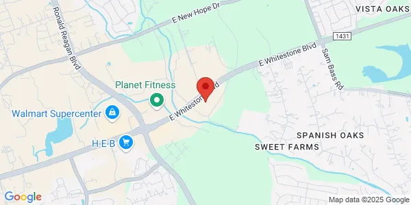 Map of 3620 E Whitestone Blvd Cedar Park, TX 78613