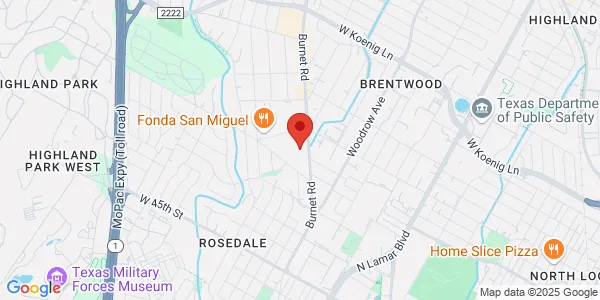 Map of 5222 Burnet Rd Ste 200 Austin, TX 78756