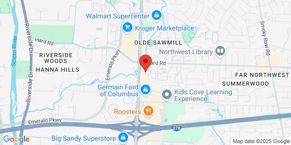Map of 7420 Sawmill Rd Ste C Columbus, OH 43235