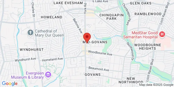 Map of 5513 York Rd Ste 101 Baltimore, MD 21212