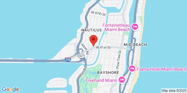 Map of 825 Arthur Godfrey Rd Ste 100 Miami Beach, FL 33140