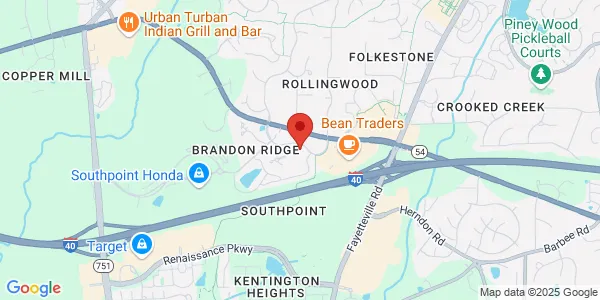 Map of 5322 Highgate Dr Ste 141 Durham, NC 27713
