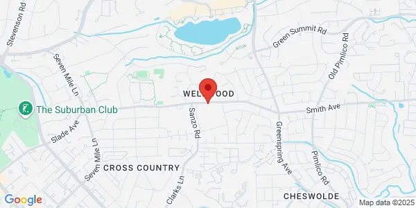 Map of 2827 Smith Ave Baltimore, MD 21209