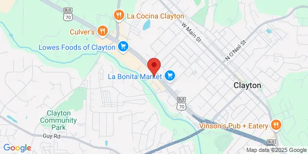 Map of 11491 US 70 Business Clayton, NC 27520