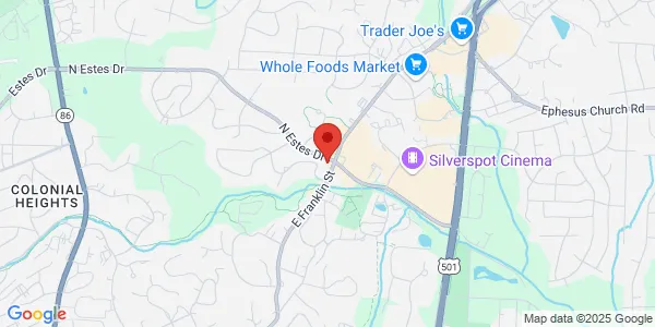 Map of 1407 East Franklin St Chapel Hill, NC 27514