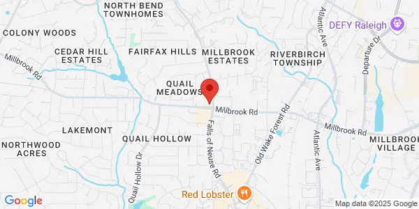 Map of 1311 E Millbrook Rd Raleigh, NC 27609