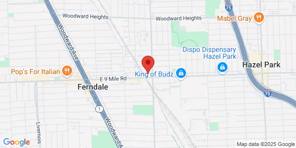 Map of 751 E 9 Mile Rd Ste 2 Ferndale, MI 48220