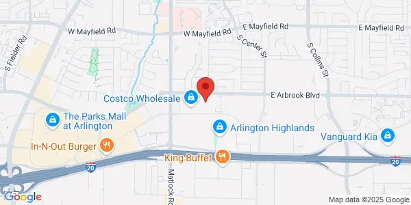 Map of 400 W Arbrook Blvd Ste 320 Arlington, TX 76014