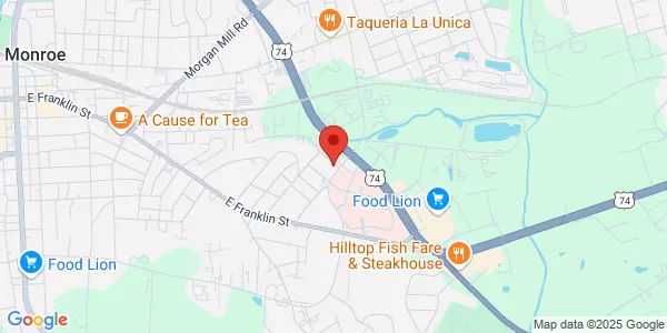 Map of 404 S Sutherland Ave Monroe, NC 28112
