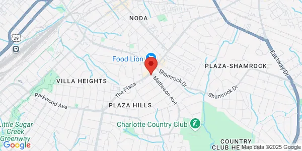 Map of 2938 The Plz Charlotte, NC 28205
