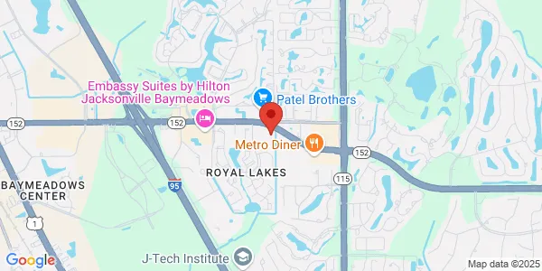 Map of 9550 Baymeadows Rd Ste 9 Jacksonville, FL 32256