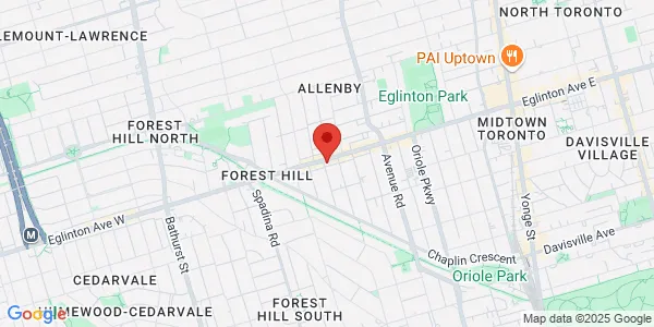 Map of 491 Eglinton Avenue W Suite 302 Toronto, ON M5N 1A8 Canada
