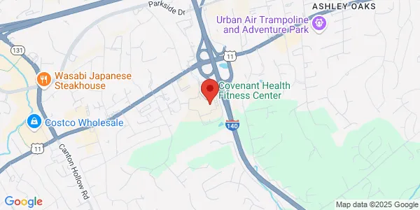 Map of 280 Fort Sanders W Blvd. Knoxville, TN 37922