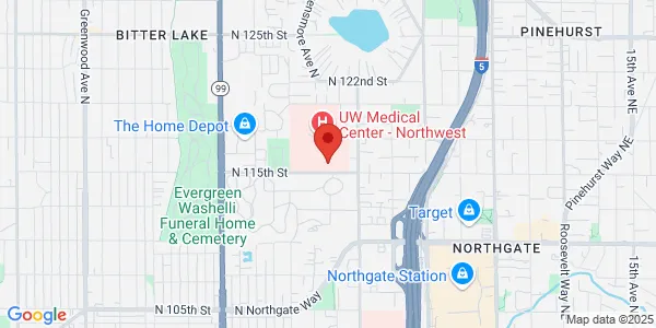 Map of 1570 N 115th St Seattle, WA 98133