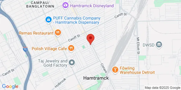 Map of 9801 Conant Hamtramck, MI 48212