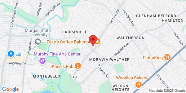 Map of 4700 Harford Rd Baltimore, MD 21214