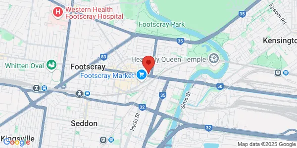 Map of 68-82 Hopkins & Moore Sts Footscray Victoria 3011 Australia