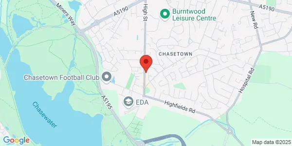 Map of 52 High Street Chasetown Burntwood WS7 3XF United Kingdom