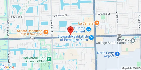 Map of 8529 Pines Blvd Pembroke Pines, FL 33024