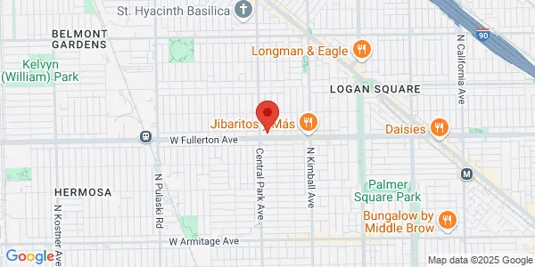 Map of 3538 W Fullerton Ave Chicago, IL 60647