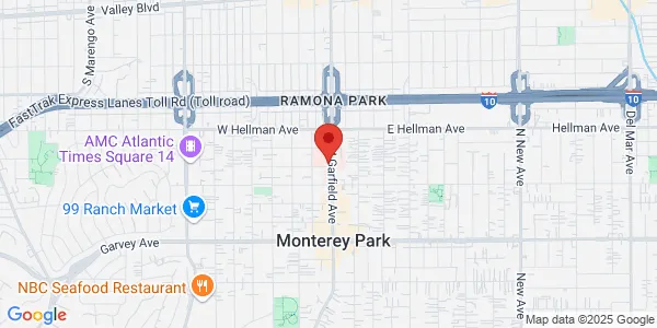 Map of 525 N Garfield Ave Monterey Park, CA 91754