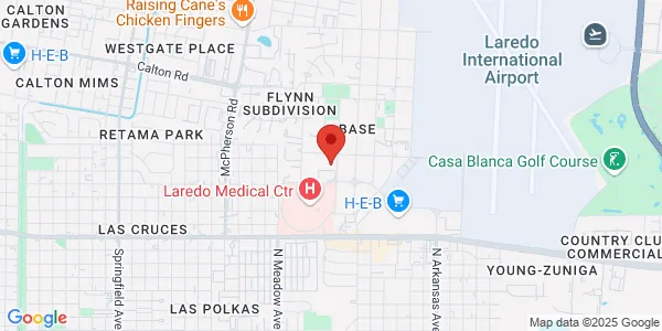 Map of 1515 Pappas St Laredo, TX 78041