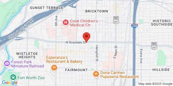 Map of 1106 Alston Ave Ste 175 Fort Worth, TX 76104