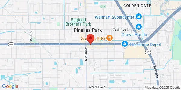 Map of 4800 Park Blvd N Pinellas Park, FL 33781