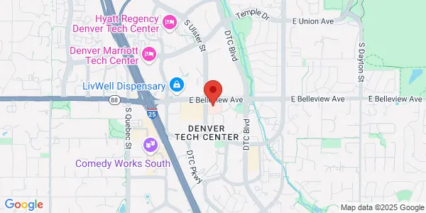 Map of 8200 E Belleview Ave Ste 410-C Greenwood Village, CO 80111
