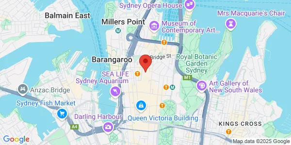 Map of 308 George St Level 1 Sydney New South Wales 2000 Australia