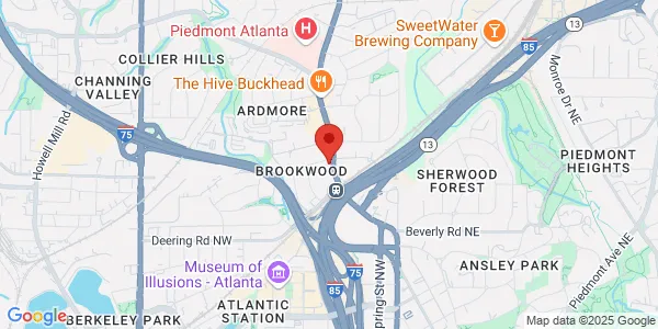Map of 1718 Peachtree St NW Ste 360 Atlanta, GA 30309
