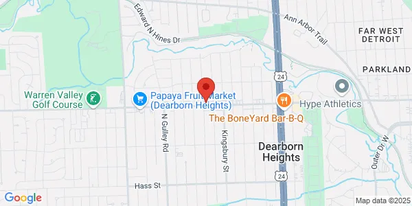 Map of 24950 W Warren St Dearborn Heights, MI 48127