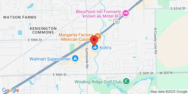 Map of 5845 Sunnyside Rd Ste 800-1 Indianapolis, IN 46236