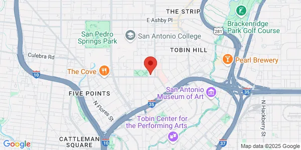 Map of 1303 McCullough Ave Ste 170 San Antonio, TX 78212