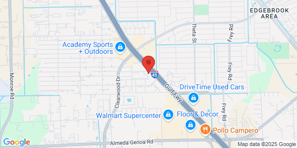 Map of 10900 Gulf Fwy Ste B102 Houston, TX 77034