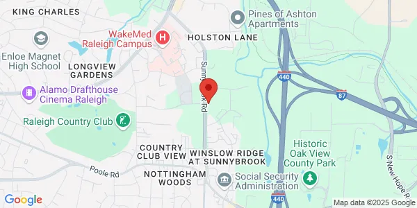 Map of 123 Sunnybrook Rd Ste 140 Raleigh, NC 27610