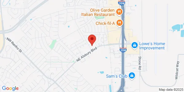 Map of 671 NE Alsbury Blvd Ste B Burleson, TX 76028
